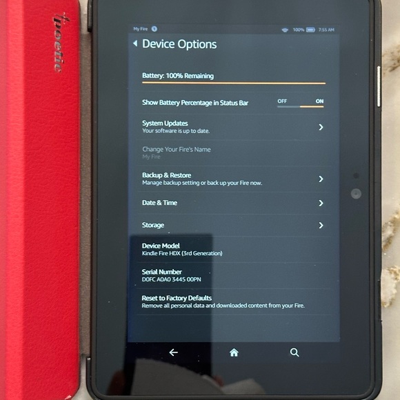 Amazon Kindle Fire HDX 3rd Generation with red case. - Picture 11 of 11